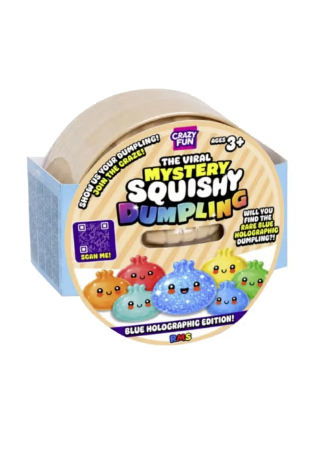 RMS Squishy Bun Holographic Mystery Squishy "Dumpling" (Blue Holographic Glitter Chase Version) Blind Box