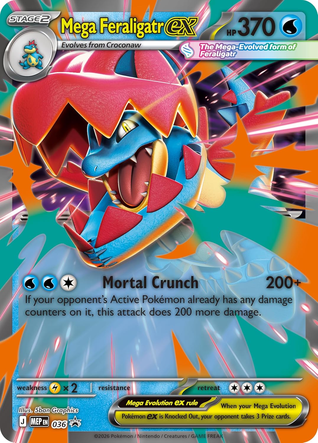 Pokemon TCG Mega Evolution Ascended Heroes Mega Feraligatr Ex Box