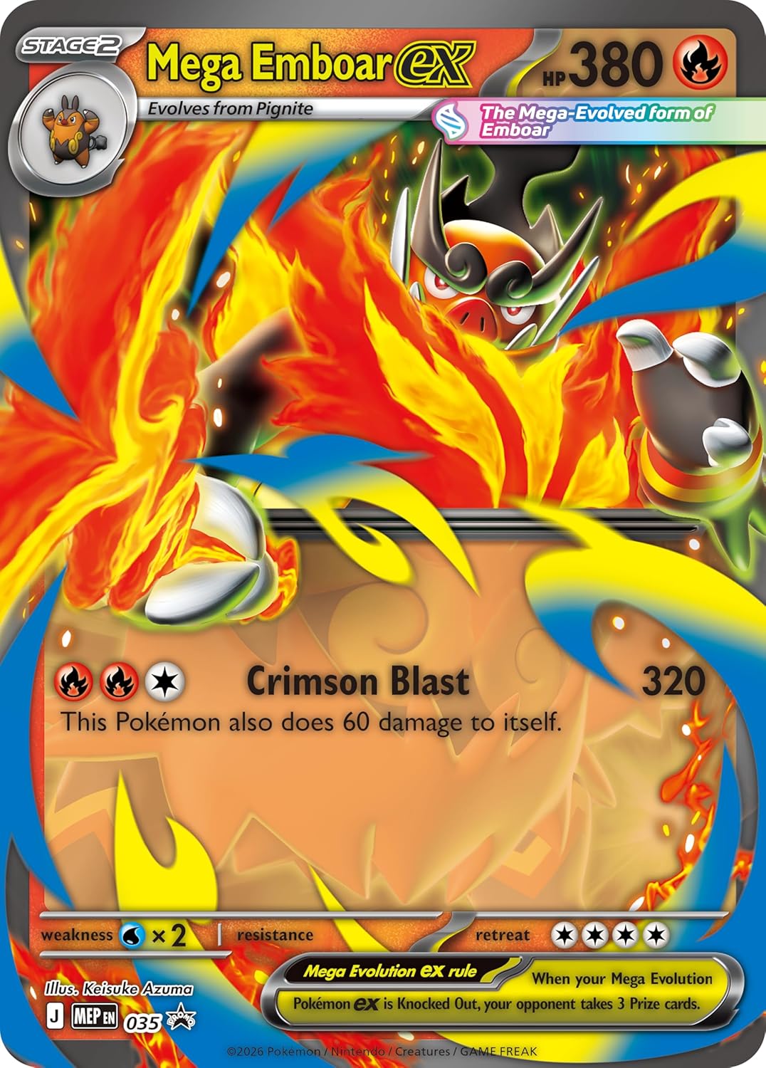 Pokemon TCG Mega Evolution Ascended Heroes Mega Emboar Ex Box