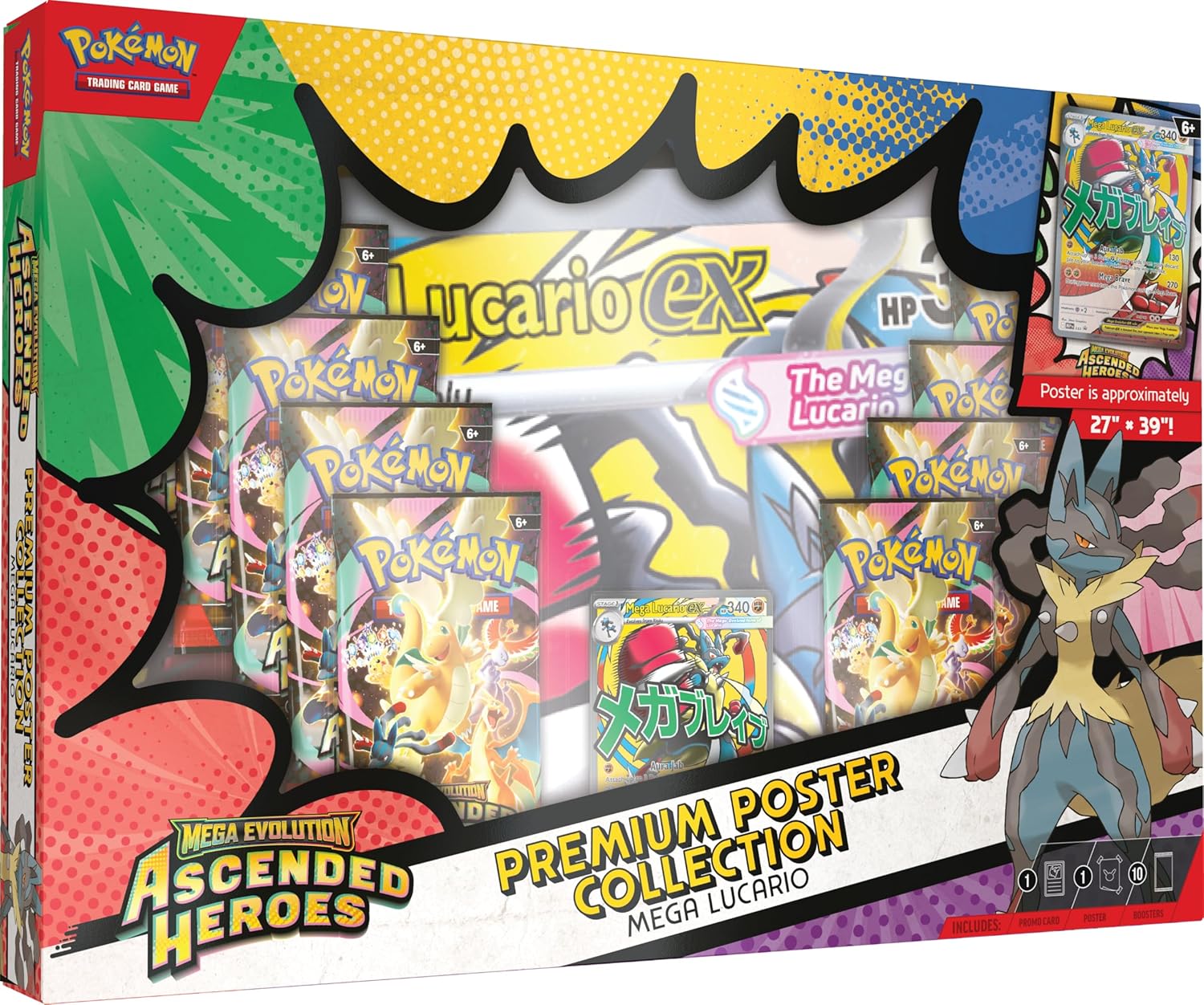 Pokemon TCG Mega Evolution Ascended Heroes Premium Poster Collection Mega Lucario