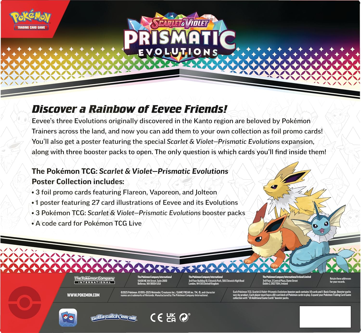 Pokemon TCG Prismatic Evolutions Poster Collection Box