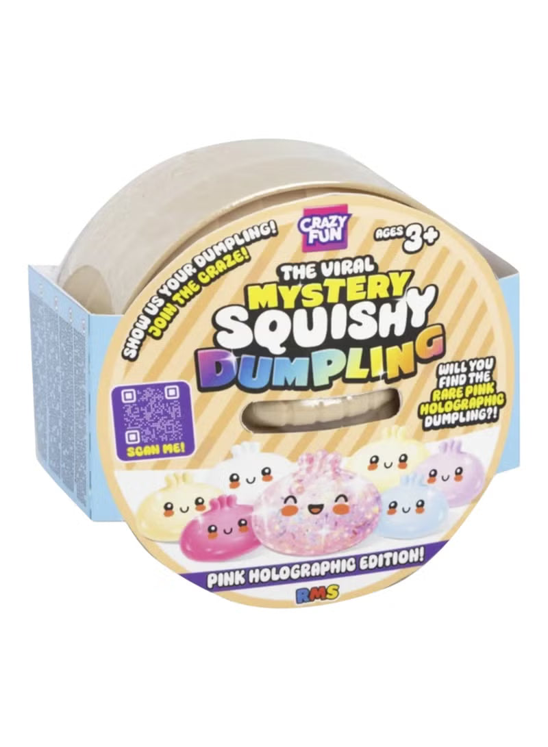 RMS Squishy Bun Holographic Mystery Squishy "Dumpling" (Pink Holographic Glitter Chase Version) Blind Box